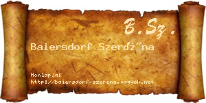 Baiersdorf Szeréna névjegykártya